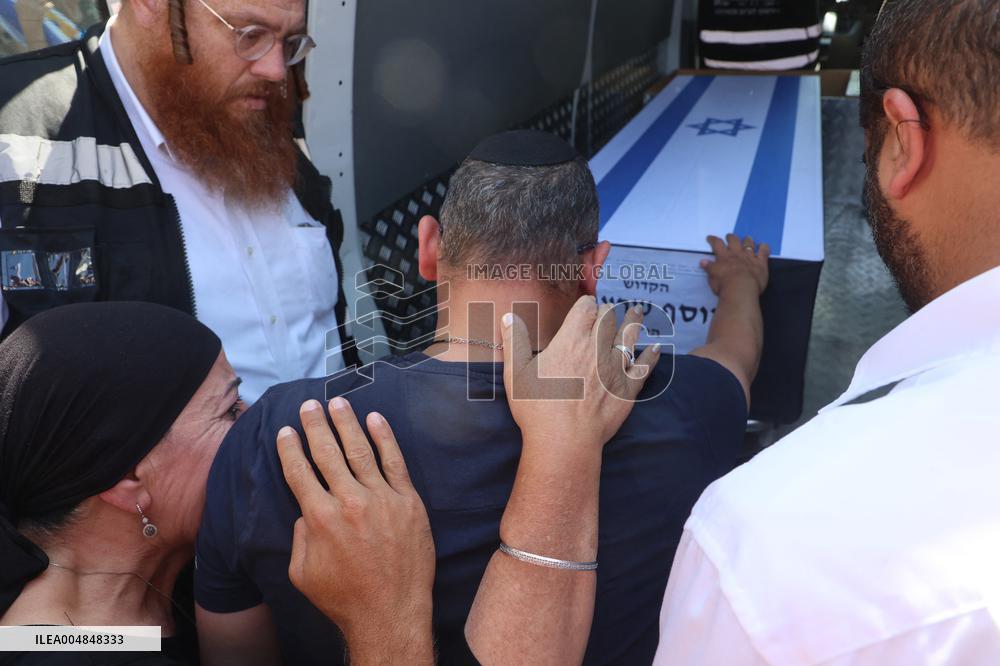 Funeral Of Israeli Hostage Yossi Sharabi - Rishon Lezion