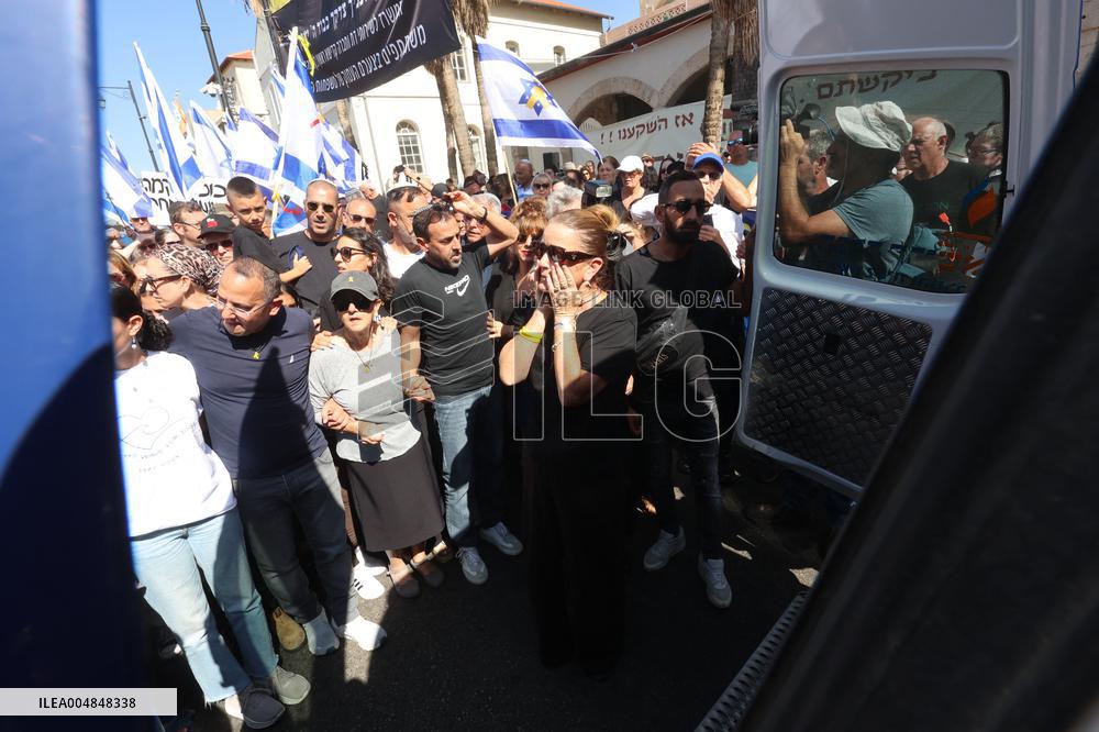 Funeral Of Israeli Hostage Yossi Sharabi - Rishon Lezion