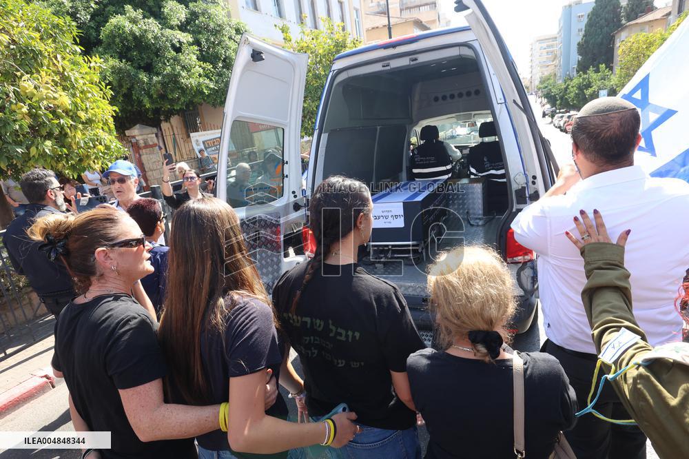 Funeral Of Israeli Hostage Yossi Sharabi - Rishon Lezion