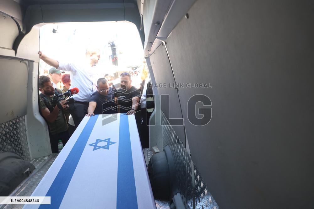 Funeral Of Israeli Hostage Yossi Sharabi - Rishon Lezion