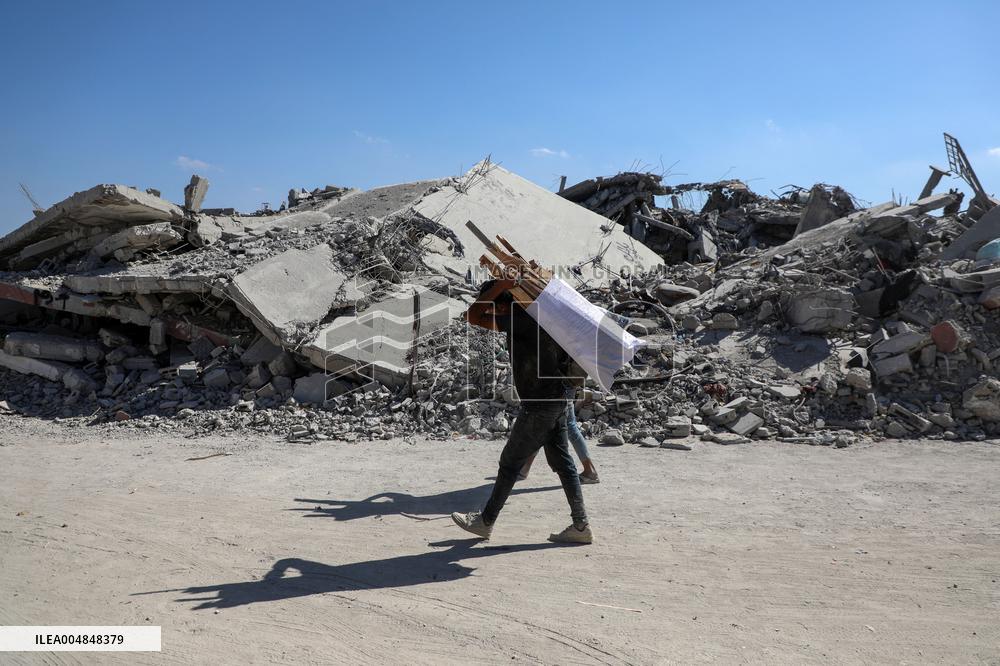 Destroyed Buildings In Jabalia Refugee Camp - Gaza