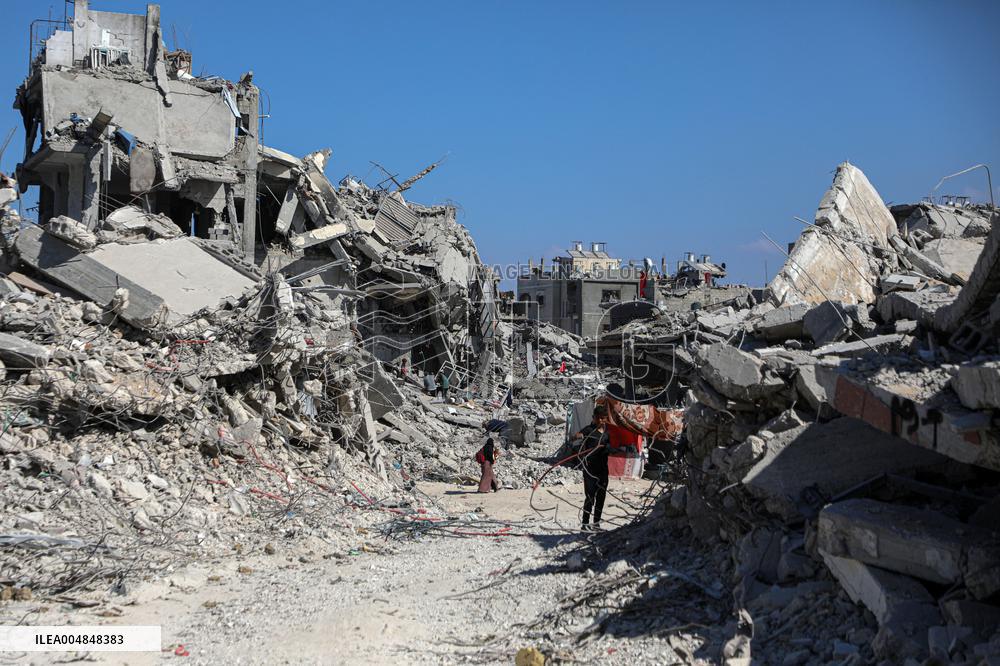 Destroyed Buildings In Jabalia Refugee Camp - Gaza