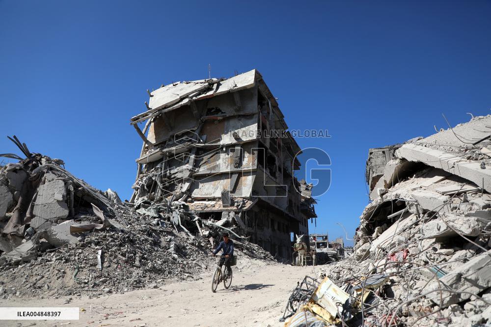 Destroyed Buildings In Jabalia Refugee Camp - Gaza