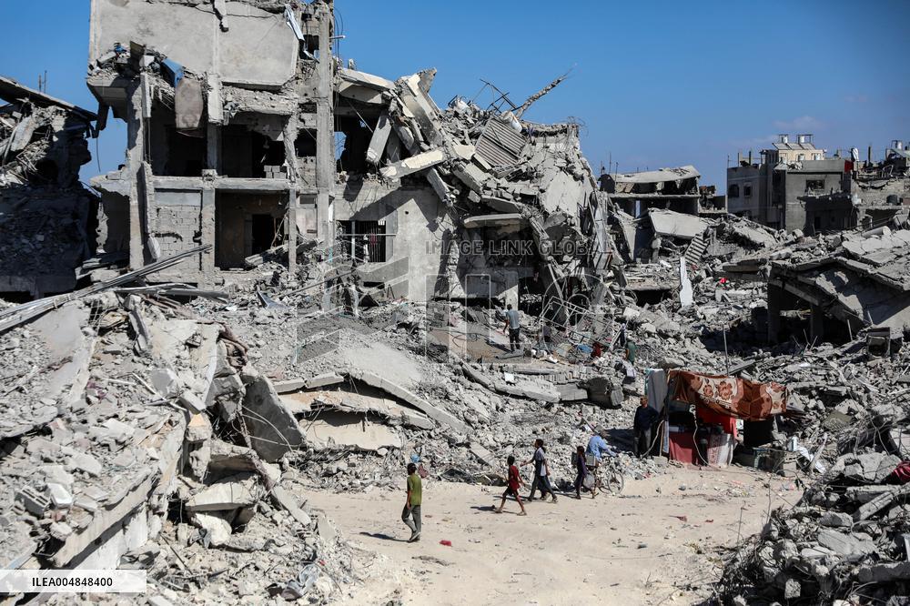 Destroyed Buildings In Jabalia Refugee Camp - Gaza