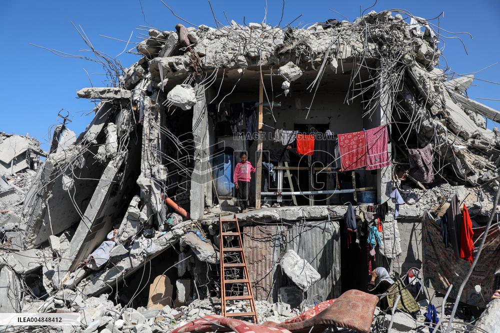Destroyed Buildings In Jabalia Refugee Camp - Gaza