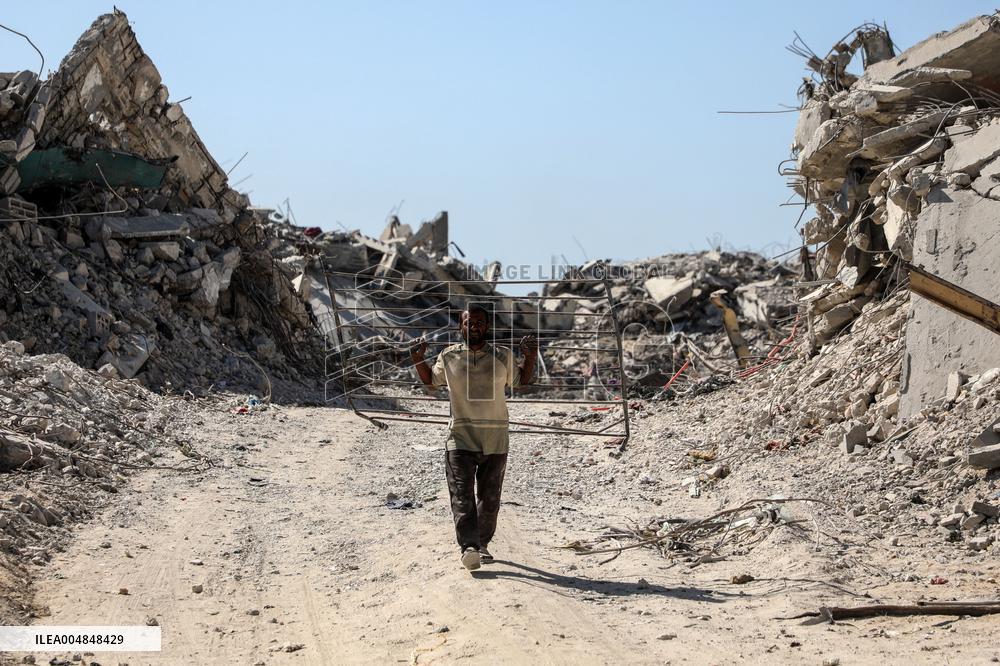 Destroyed Buildings In Jabalia Refugee Camp - Gaza