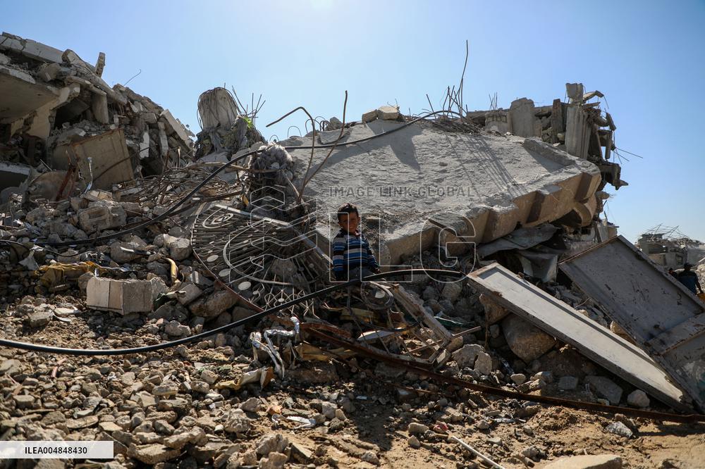 Destroyed Buildings In Jabalia Refugee Camp - Gaza