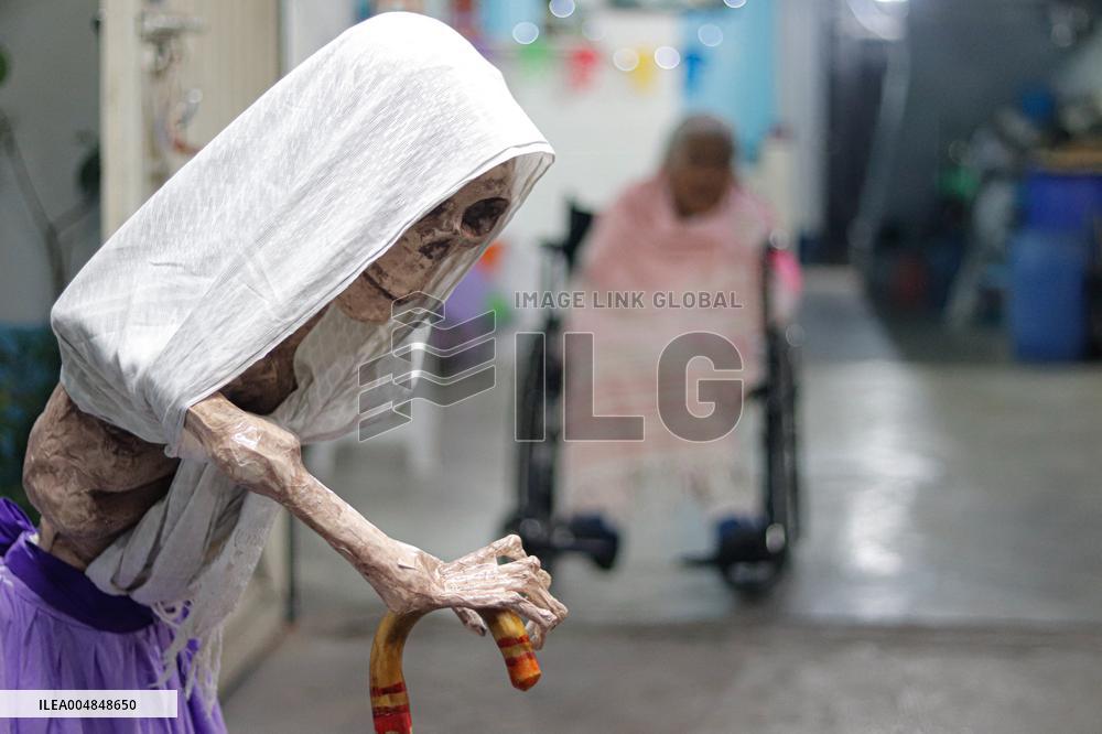 Cardboard Skulls Decorate Tlahuac Streets - Mexico City