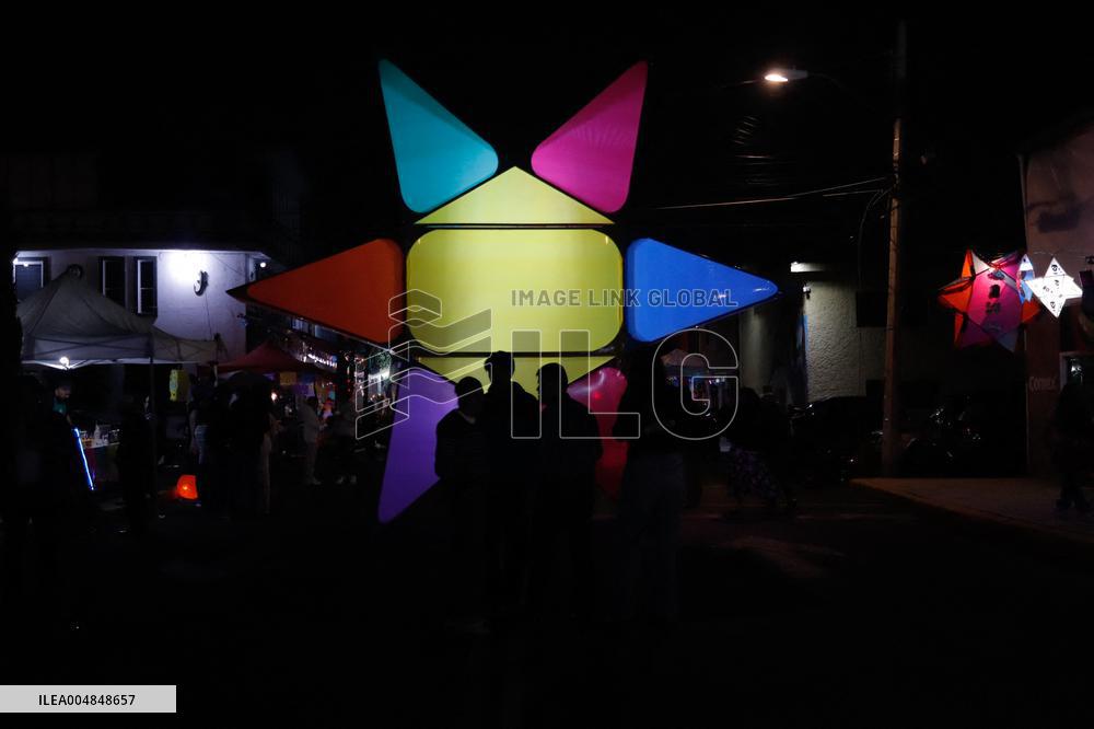 Cardboard Skulls Decorate Tlahuac Streets - Mexico City