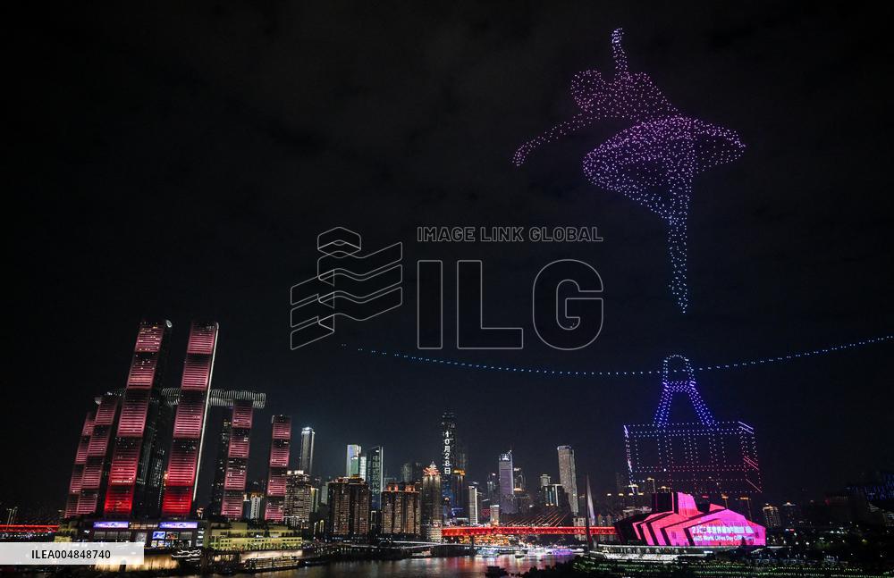 Drone Light Show Celebrates World Cities Day - Chongqing