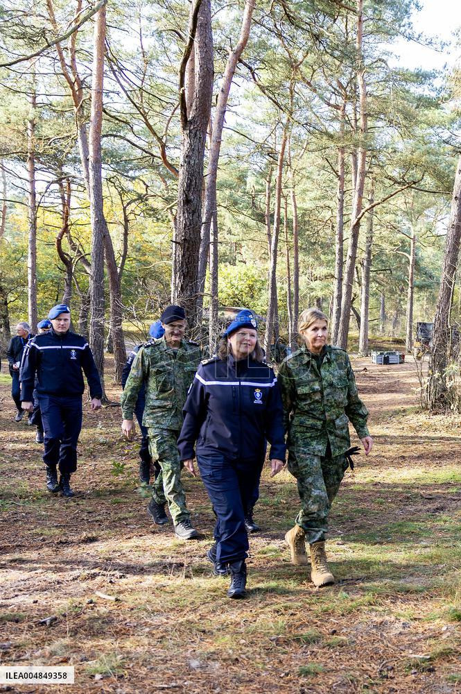 Queen Maxima Visits Royal Netherlands Marechaussee Training - Netherlands