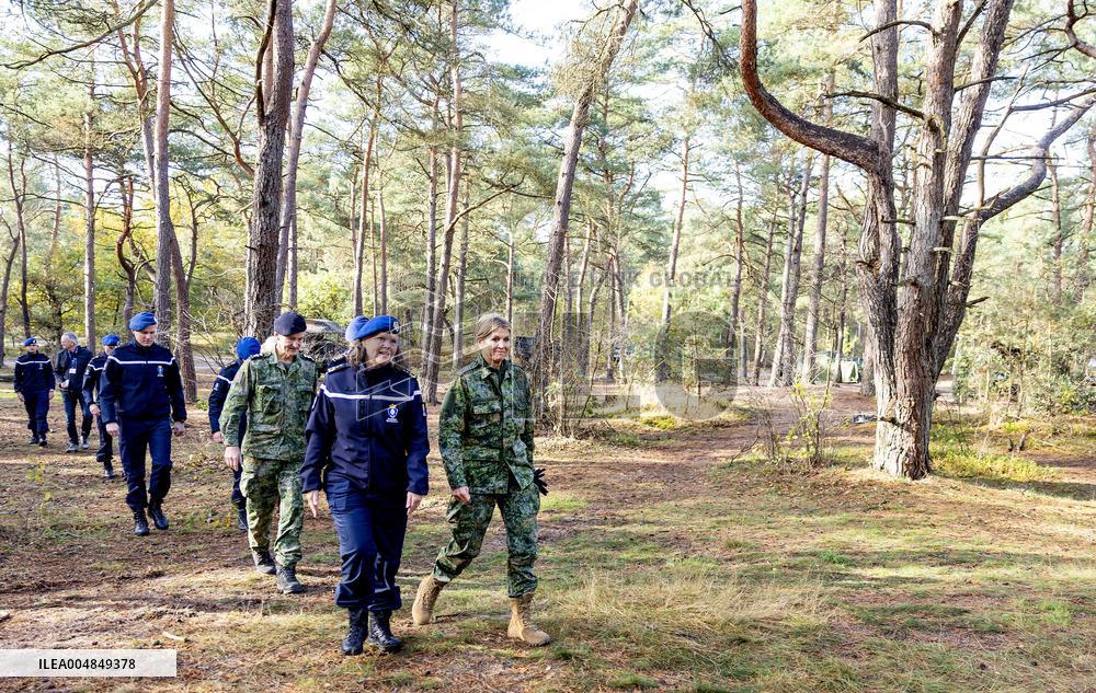 Queen Maxima Visits Royal Netherlands Marechaussee Training - Netherlands