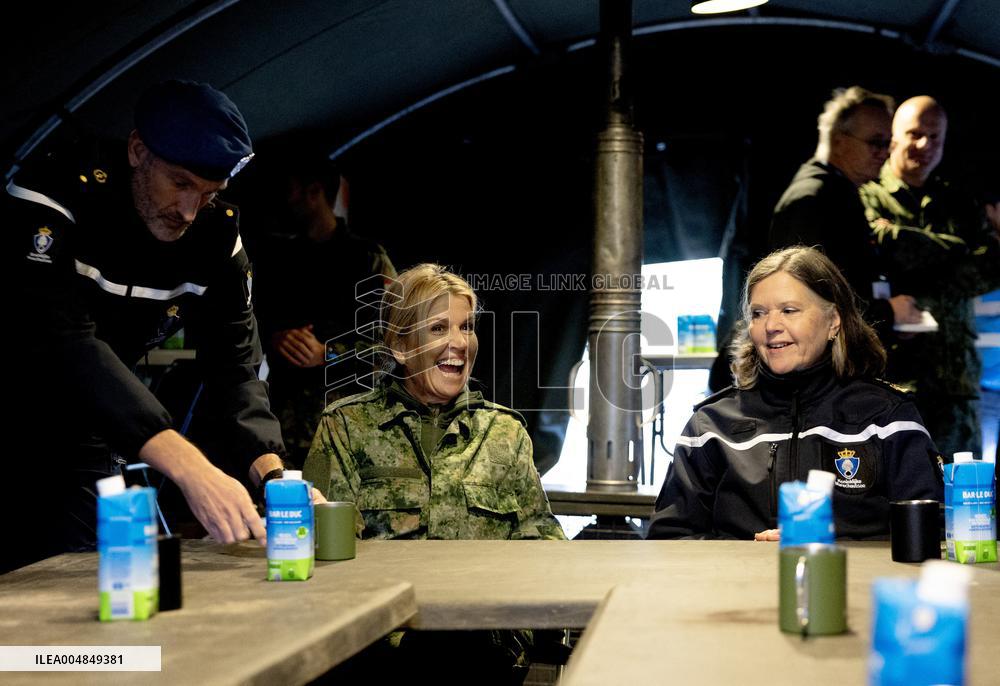 Queen Maxima Visits Royal Netherlands Marechaussee Training - Netherlands