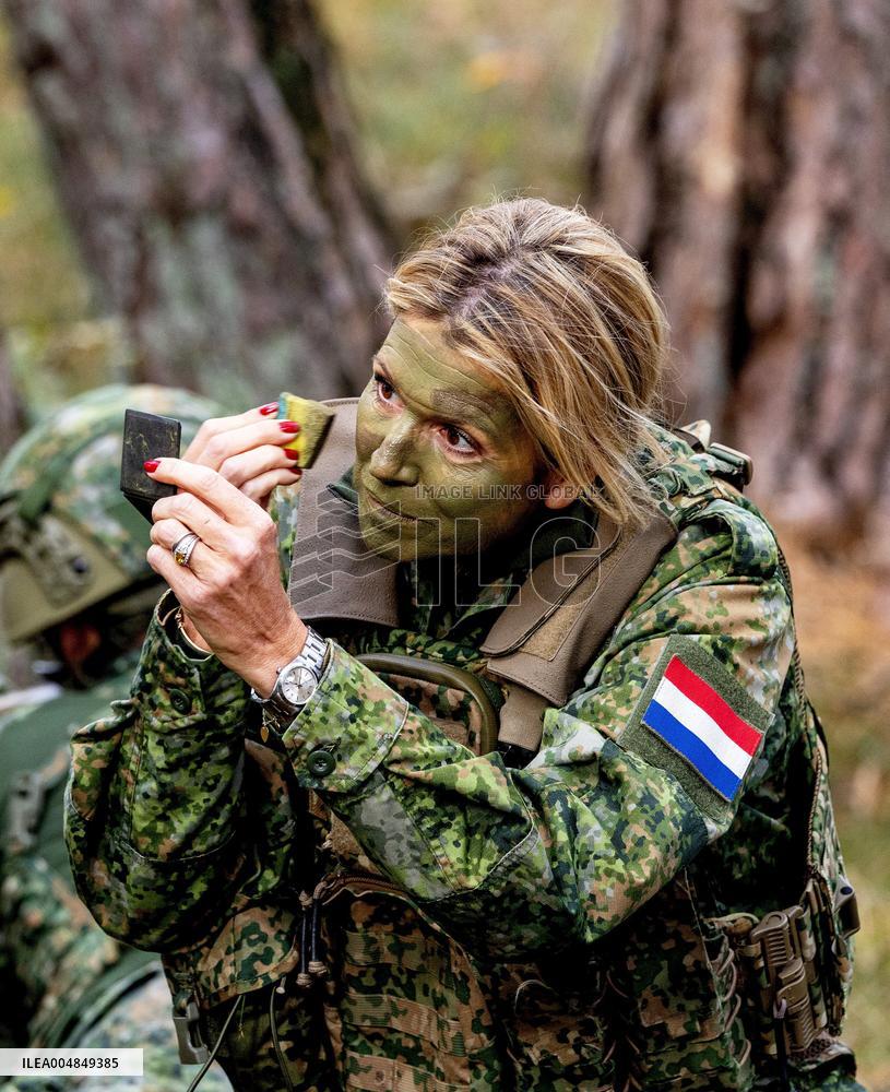 Queen Maxima Visits Royal Netherlands Marechaussee Training - Netherlands