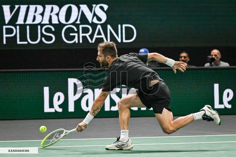 Corentin Moutet vs Reilly Opelka at Rolex Paris Masters 2025 in Paris FA