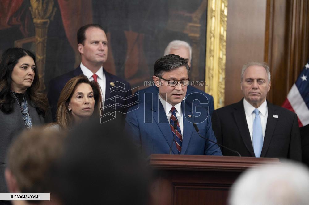 Speaker Johnson Marking The 28th day of the US Government Shutdown - Washington DC