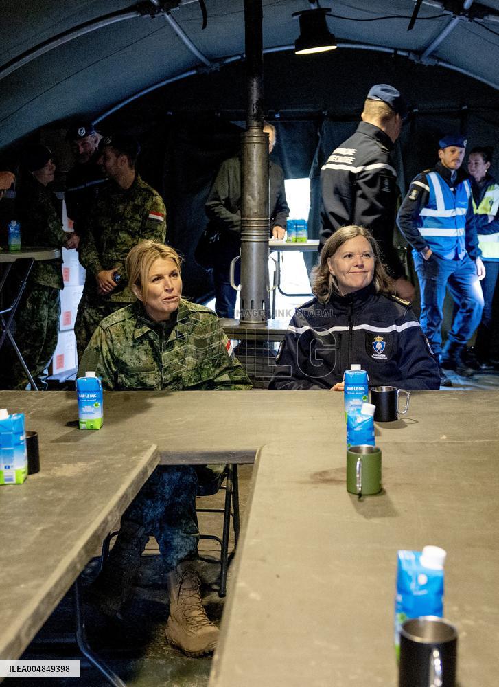 Queen Maxima Visits Royal Netherlands Marechaussee Training - Netherlands