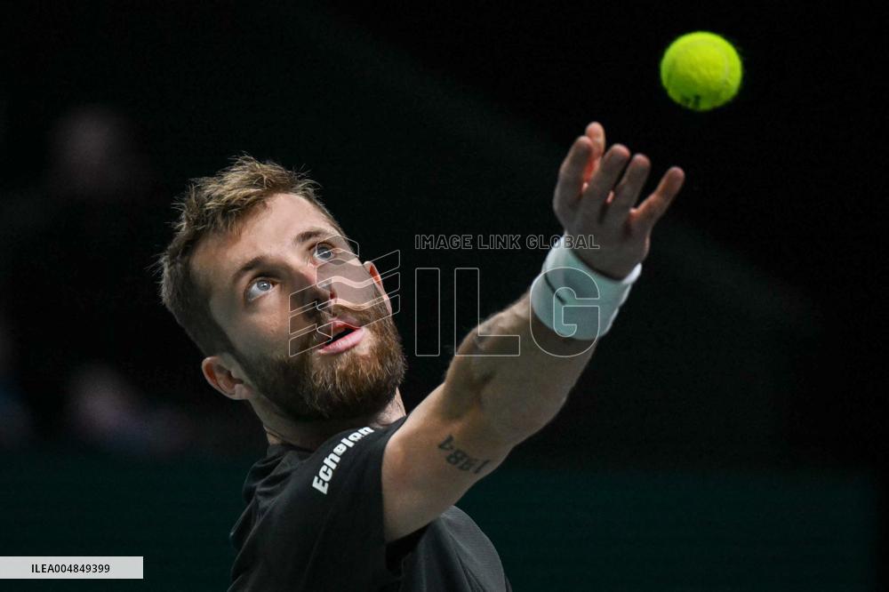 Corentin Moutet vs Reilly Opelka at Rolex Paris Masters 2025 in Paris FA