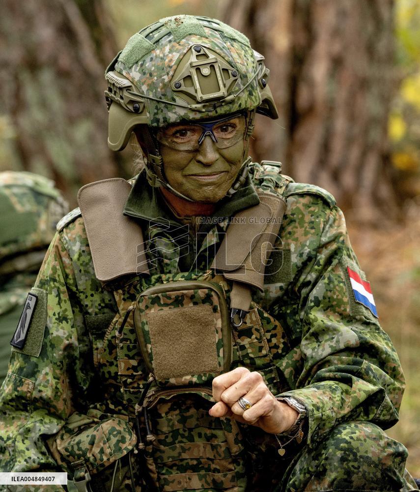 Queen Maxima Visits Royal Netherlands Marechaussee Training - Netherlands