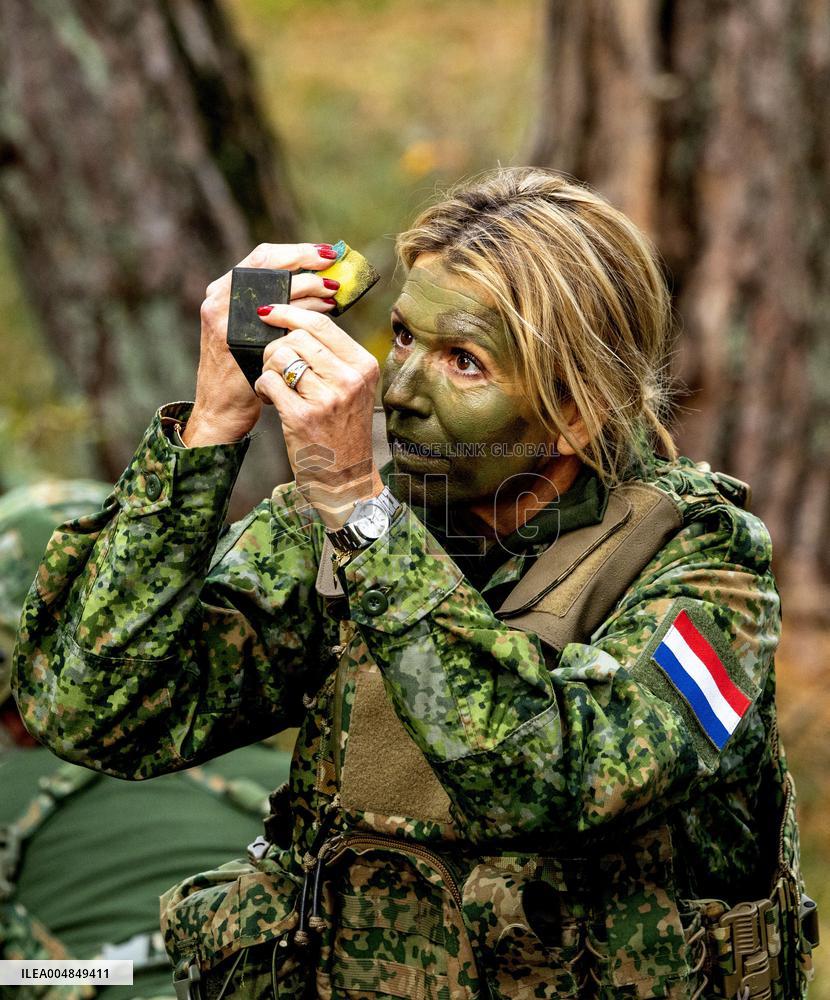 Queen Maxima Visits Royal Netherlands Marechaussee Training - Netherlands