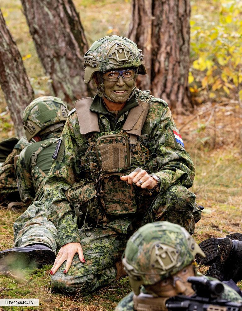 Queen Maxima Visits Royal Netherlands Marechaussee Training - Netherlands