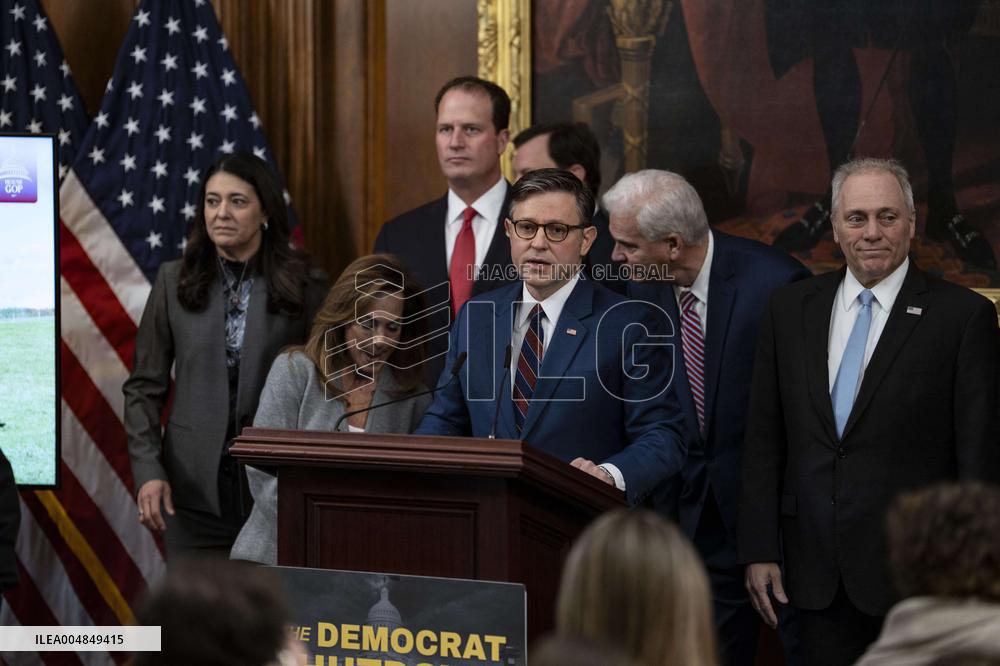 Speaker Johnson Marking The 28th day of the US Government Shutdown - Washington DC
