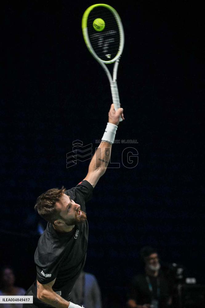 Corentin Moutet vs Reilly Opelka at Rolex Paris Masters 2025 in Paris FA