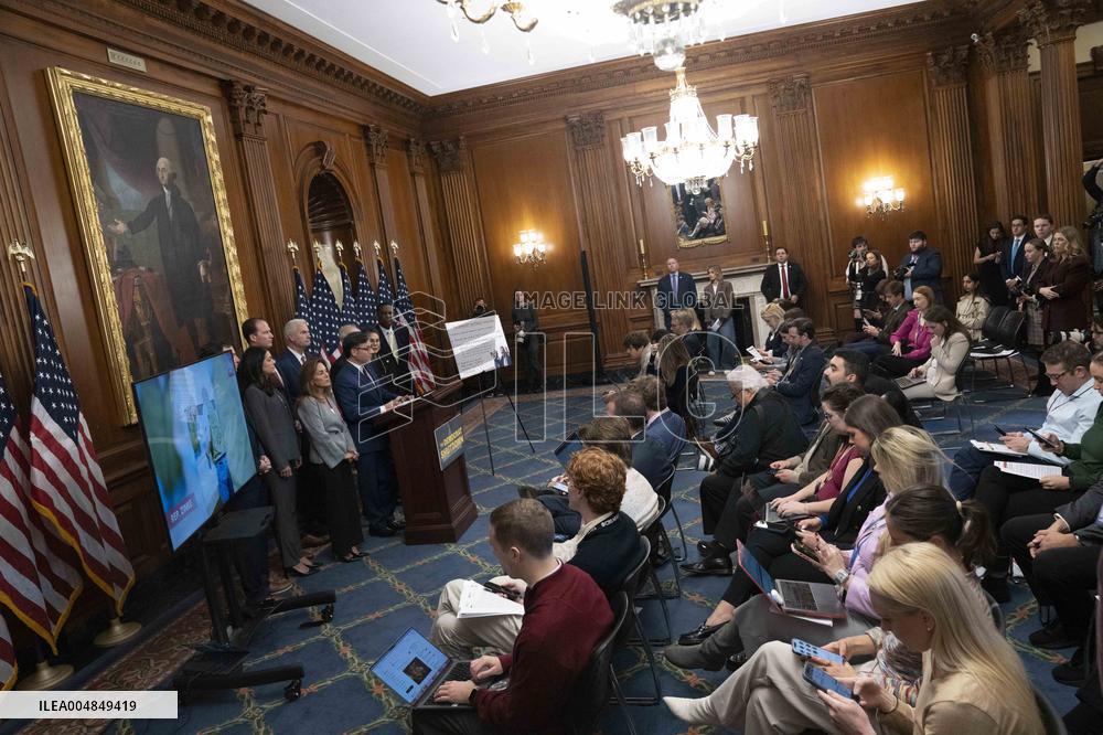 Speaker Johnson Marking The 28th day of the US Government Shutdown - Washington DC