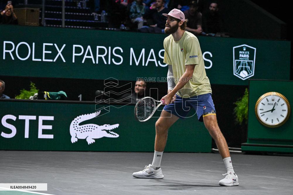 Corentin Moutet vs Reilly Opelka at Rolex Paris Masters 2025 in Paris FA