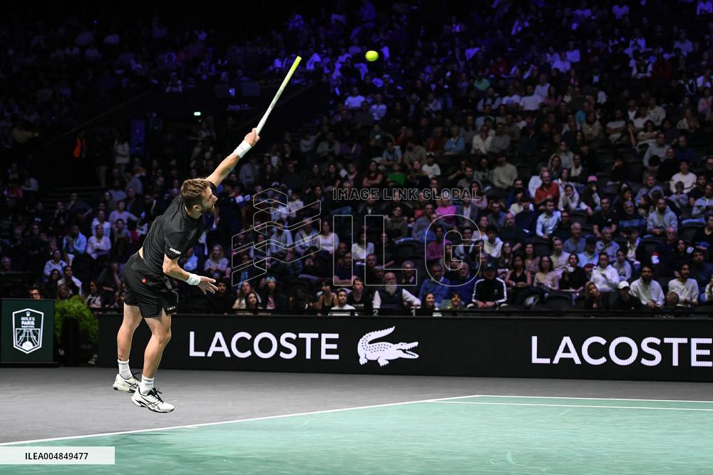 Corentin Moutet vs Reilly Opelka at Rolex Paris Masters 2025 in Paris FA