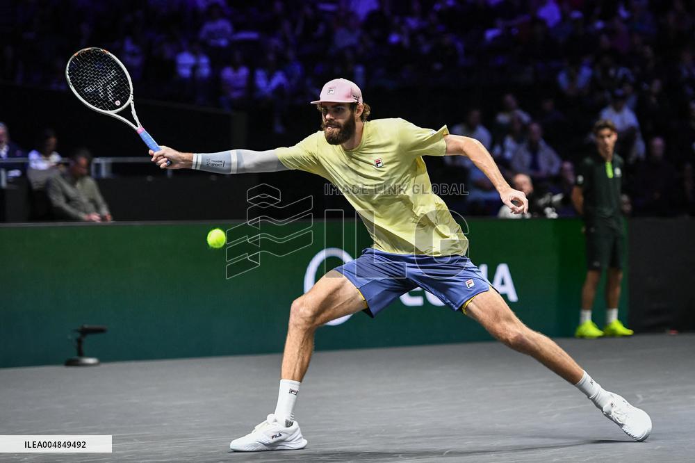 Corentin Moutet vs Reilly Opelka at Rolex Paris Masters 2025 in Paris FA