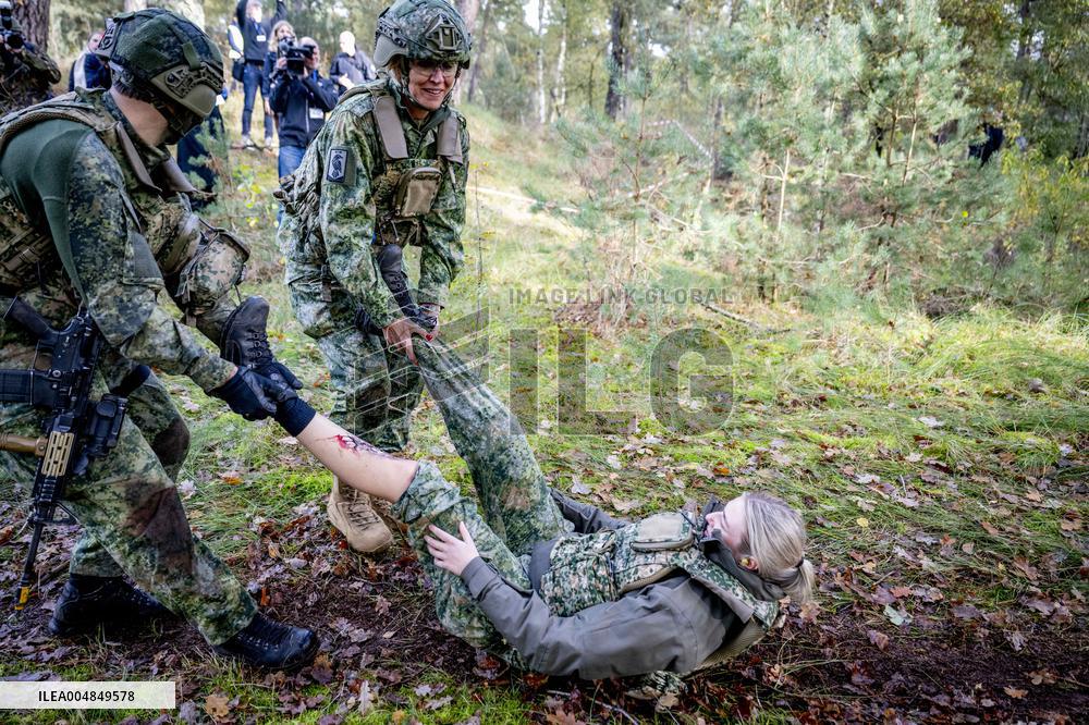 Queen Maxima Visit the Royal Marechaussee Training and Education Center - Netherlands