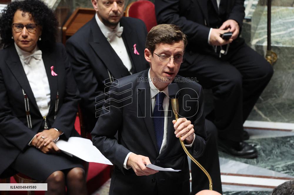 Session of Questions to the Government at the French National Assembly - Paris