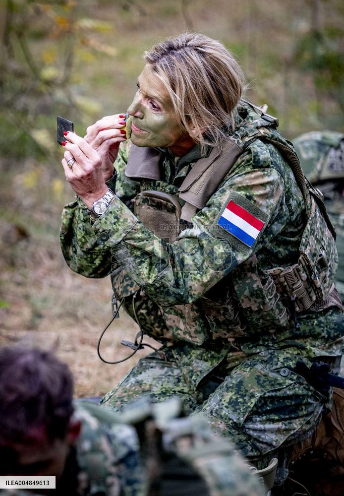 Queen Maxima Visit the Royal Marechaussee Training and Education Center - Netherlands
