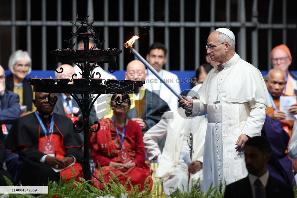 Pope Leo XIV participates in the International Meeting for Peace - Rome