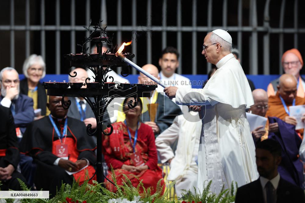 Pope Leo XIV participates in the International Meeting for Peace - Rome