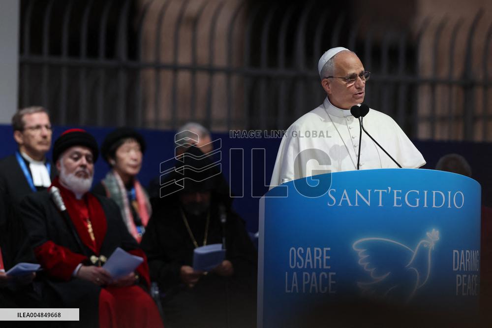 Pope Leo XIV participates in the International Meeting for Peace - Rome