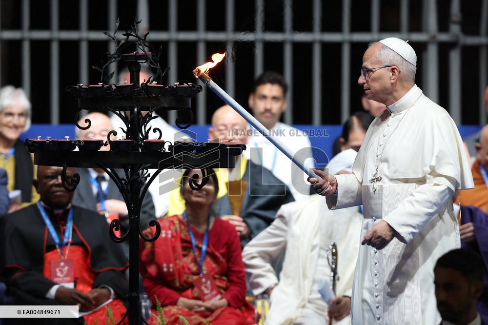 Pope Leo XIV participates in the International Meeting for Peace - Rome