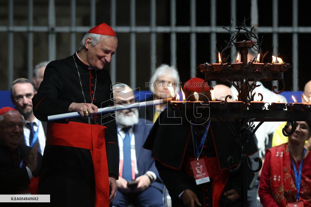 Pope Leo XIV participates in the International Meeting for Peace - Rome