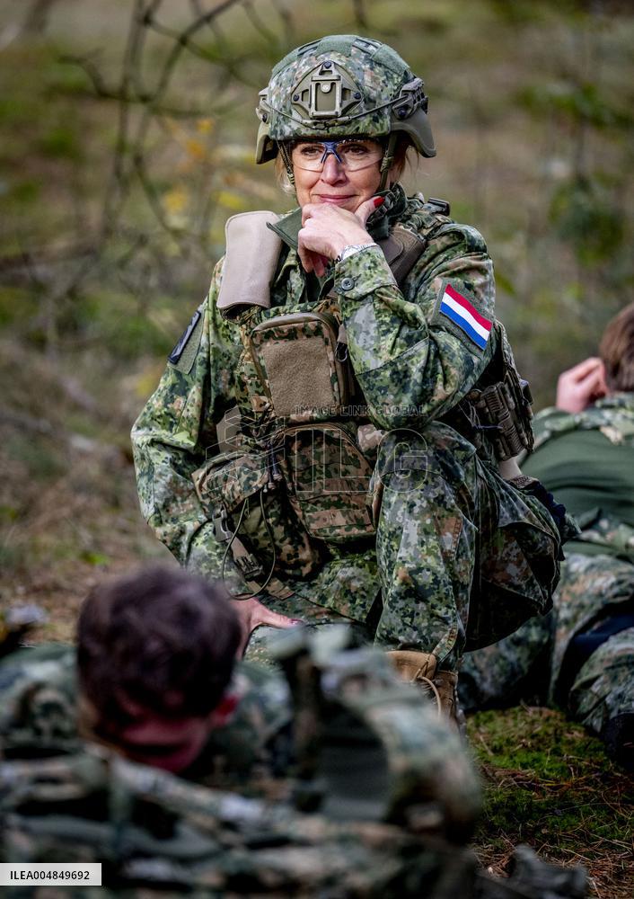 Queen Maxima Visit the Royal Marechaussee Training and Education Center - Netherlands