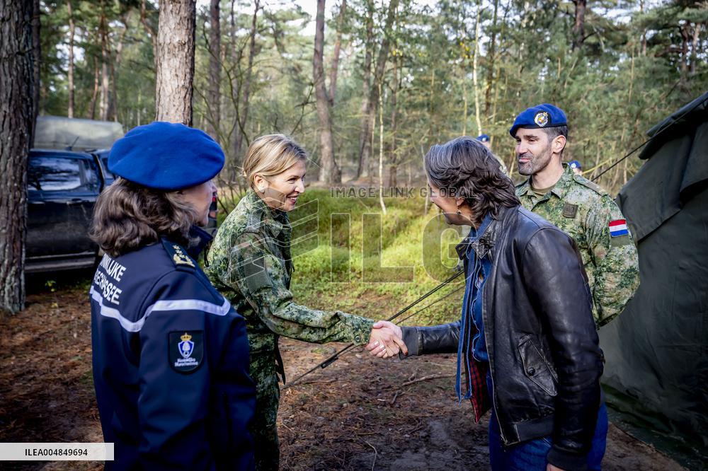 Queen Maxima Visit the Royal Marechaussee Training and Education Center - Netherlands