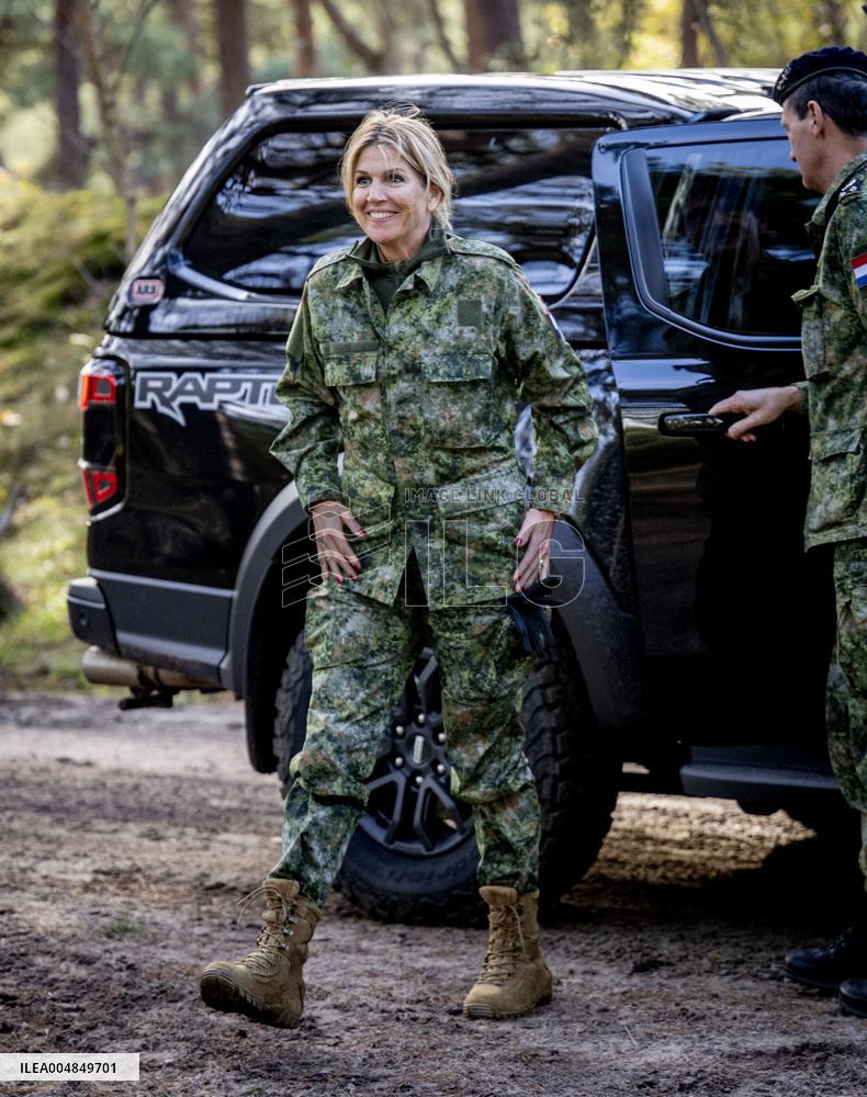 Queen Maxima Visit the Royal Marechaussee Training and Education Center - Netherlands