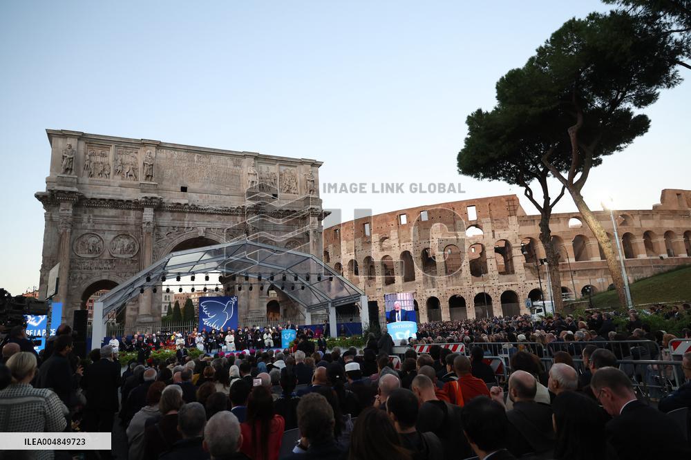 Pope Leo XIV participates in the International Meeting for Peace - Rome