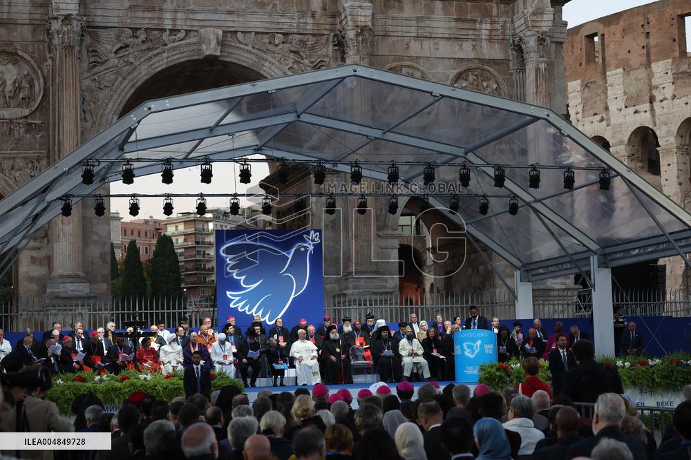 Pope Leo XIV participates in the International Meeting for Peace - Rome