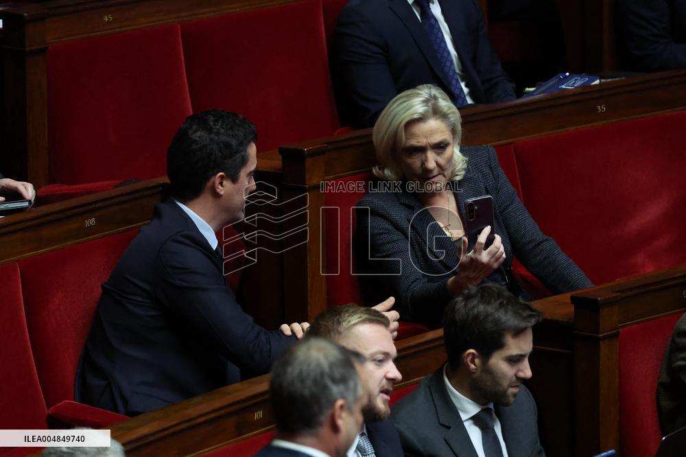 Session of Questions to the Government at the French National Assembly - Paris