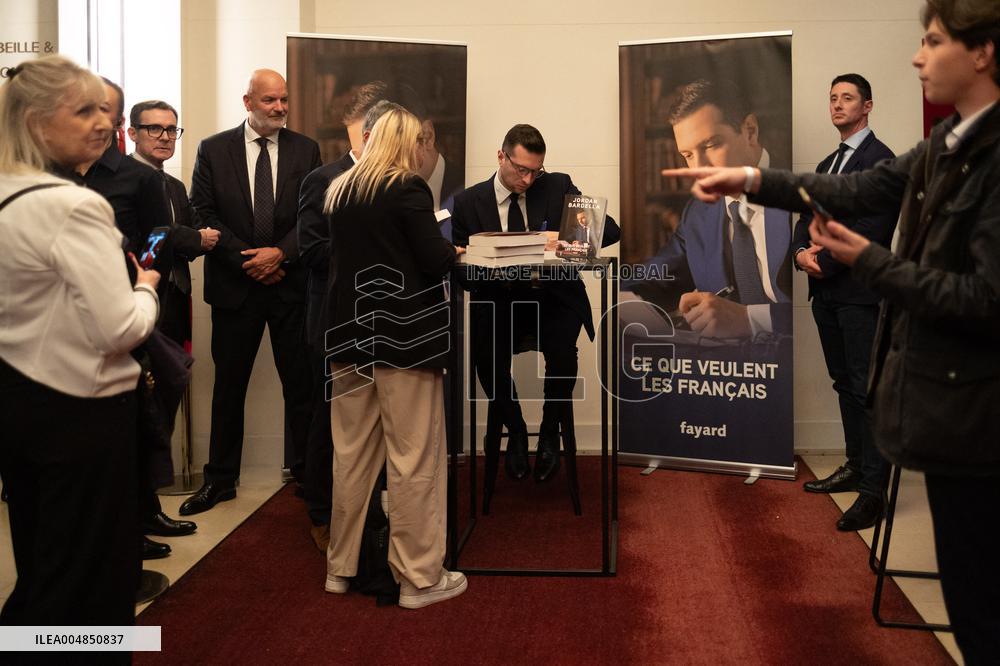 Launch of Jordan Bardella book - Paris