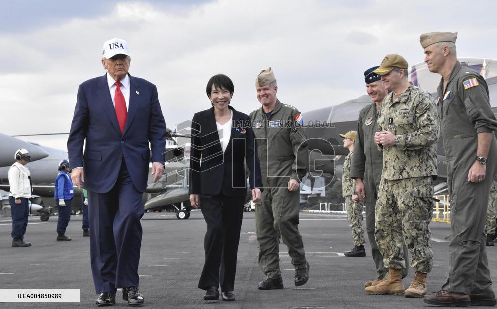 U.S. President Trump at Yokosuka base