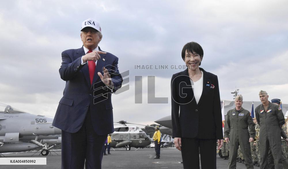 U.S. President Trump at Yokosuka base