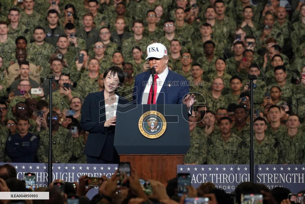U.S. President Trump at Yokosuka base