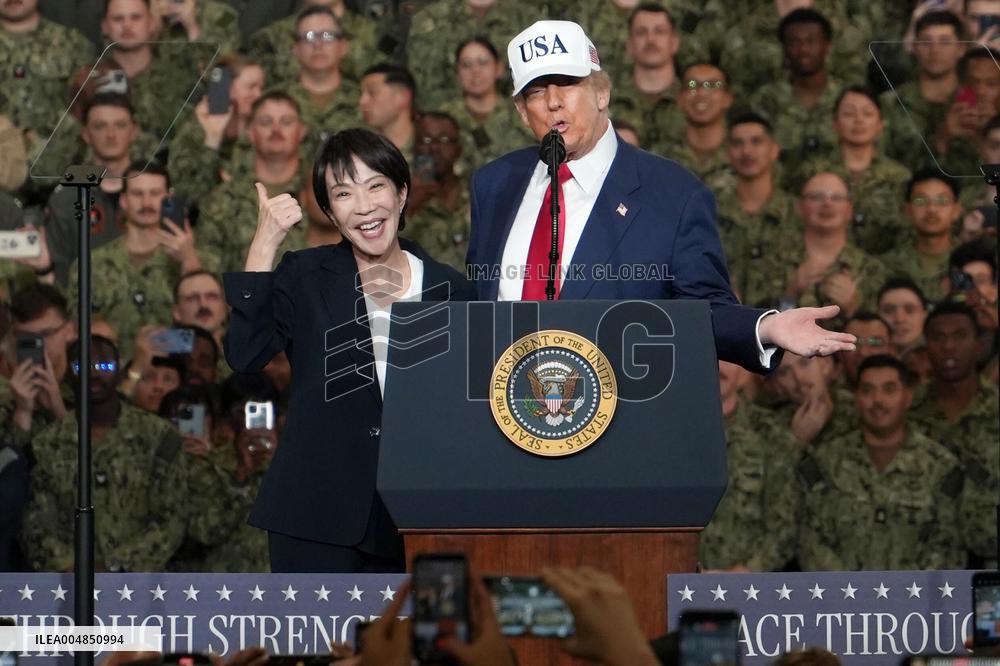 U.S. President Trump at Yokosuka base